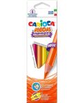 Цветни моливи Carioca Neon - Maxi, 6 цвята  - 1t